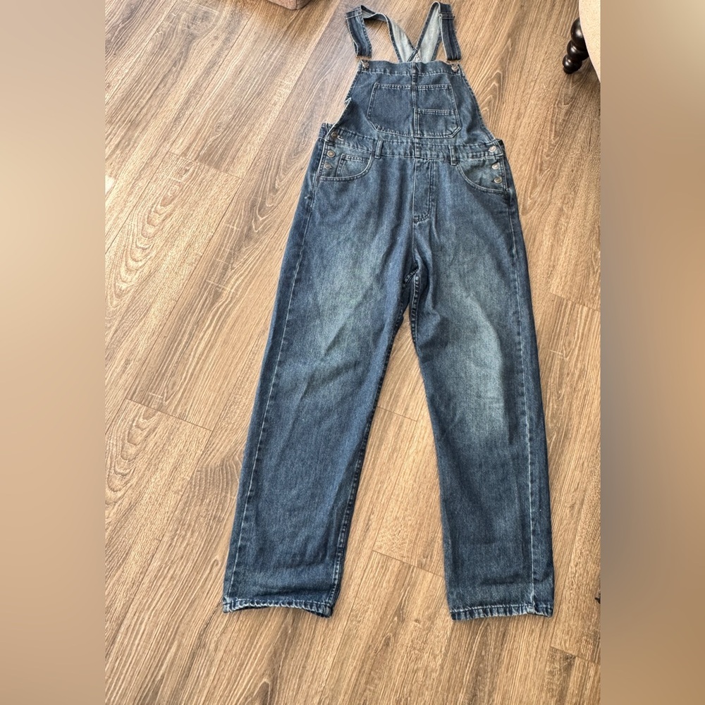 We The Free Blue Casual Straight Leg Relaxed
Denim Cotton Jean Overalls |Small